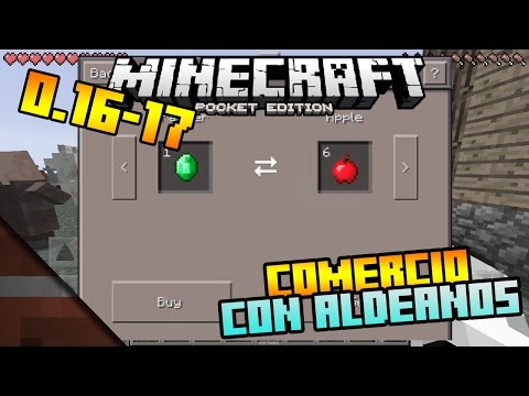 Comercio/Intercambio con Aldeanos! | Noticias Minecraft PE 0.16.0/0.17.0 | MCPE