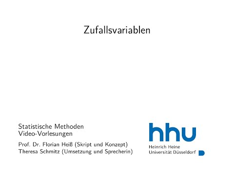 Statistik 2: 3.1. Zufallsvariablen Grundlagen