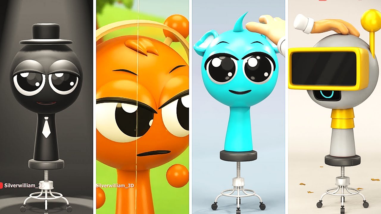 Sprunki OC Help RIP BLACK vsRIP OREN vs SKY BLUE  vs FUNBOT-Tiles Hop Battle