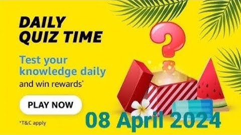 Amazon Daily Quiz Time | 08 April 2024 | ₹2500 | Today Answers | Amazon Pay Balance | Answers | Win