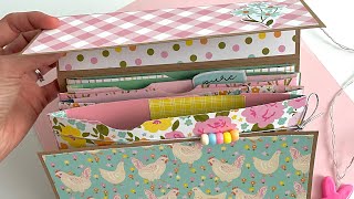 Embellishment Holder File Folder Recipe Box for Swaps or Craft Room Storage 🌸 DIY