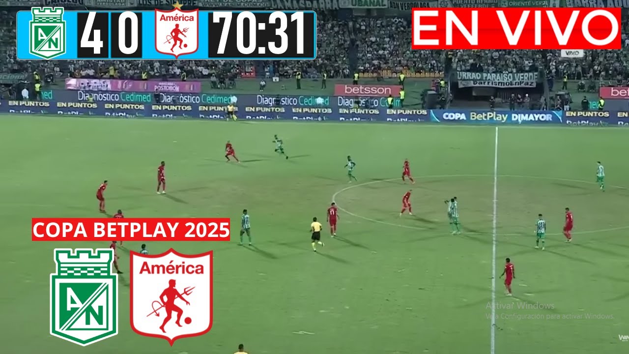 NACIONAL VS AMÉRICA En Vivo Hoy 🔴 Semifinal Copa Betplay 2025 Partido ...