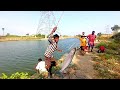 Rod Fight ! Big Mullet Fishing with MAGIC Bait | Big Tilapia Fishing with Group Fishing Technique