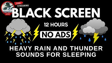 🔴 Heavy Rain and Thunderstorm - Try listening for 3 Minutes | Fall Asleep Faster Beat Insomnia