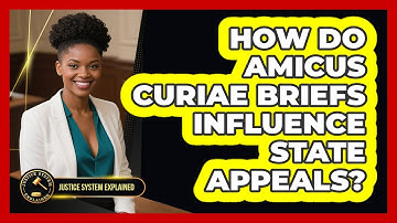 How Do Amicus Curiae Briefs Influence State Appeals? - Justice System Explained