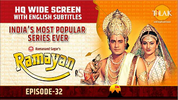 Ramayan EP 32 - स्वर्णमृग रूप मारीच का मारा जाना |लक्ष्‍मण रेखा | HQ WIDE SCREEN | English Subtitles