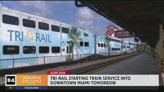 Tri-Rail beginning service to Downtown Miami on Saturday