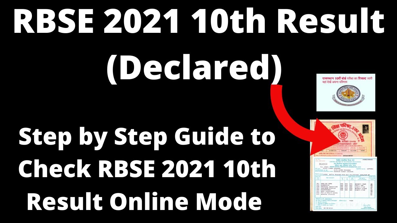 RBSE 2021 10th Result (Declared) - How to Check Rajasthan Board of Secondary 2021 10th Result