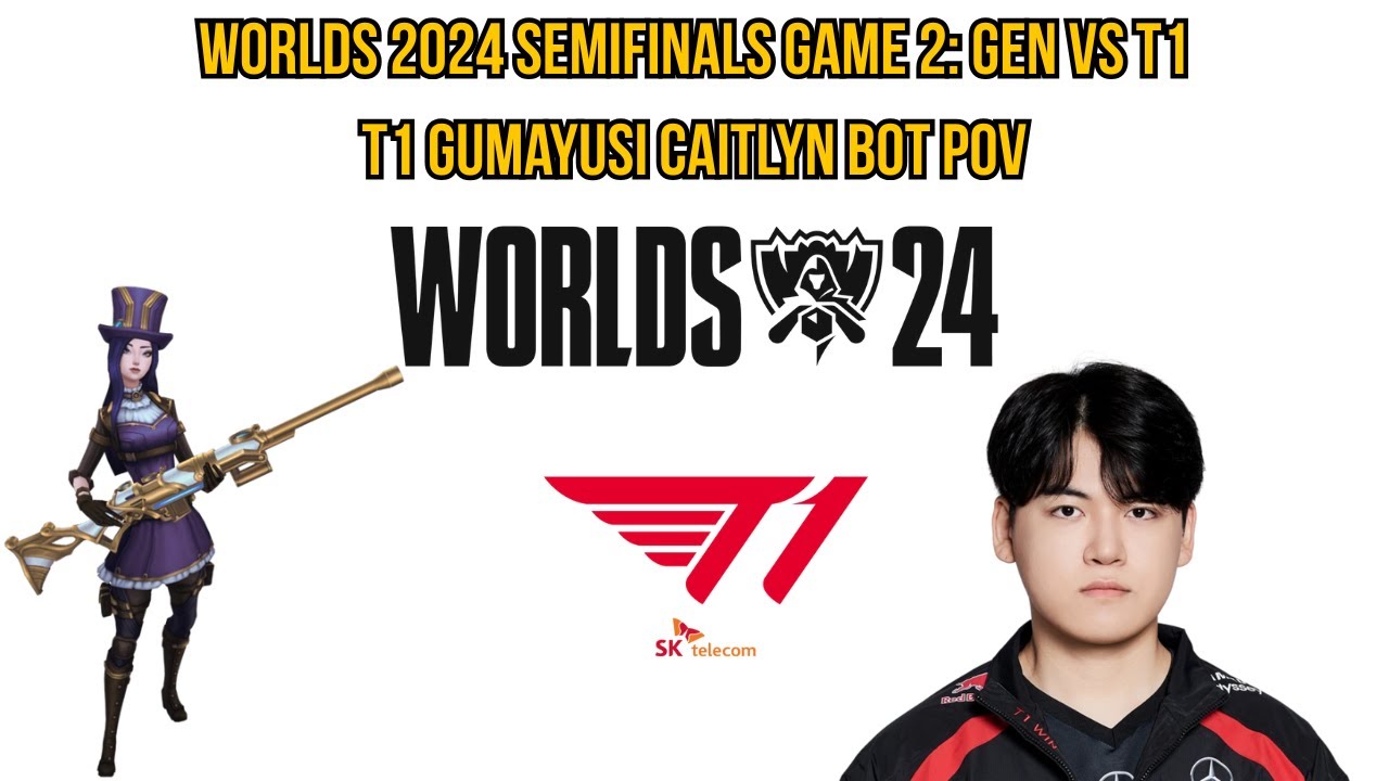 Worlds 2024 Grand Finals Game 1: T1 vs BLG | T1 Gumayusi Caitlyn Bot POV