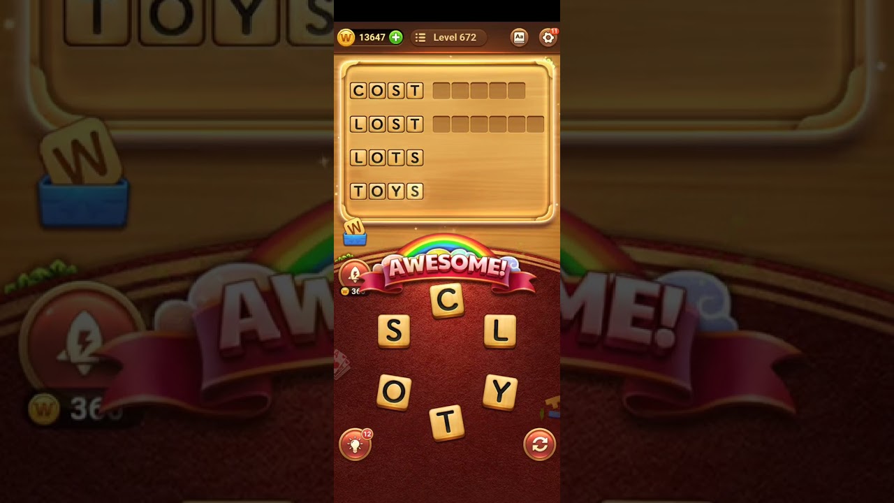 Word Connect Puzzle Level 672 Walkthrough [Bonus Words & Answers] 
