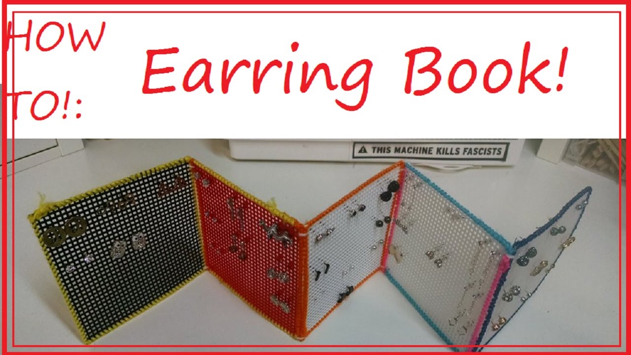 Simple and Soft Earring Travel Book  Diy earring holder Travel jewelry  organizer diy Diy earrings