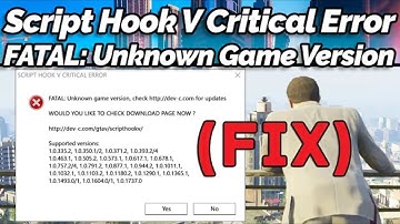 [FIX] Script Hook V Critical Error FATAL: Unknown Game Version in GTA 5 IN HINDI WHY NOT WORK 2