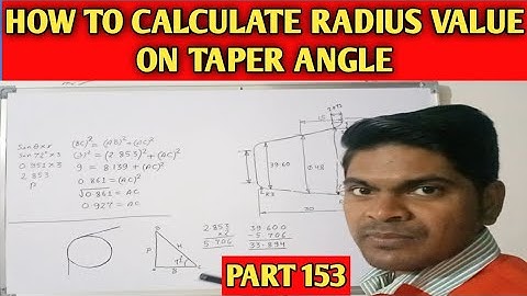 How to calculate radius on taper angle