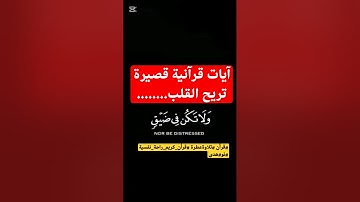 تلاوة خاشعة: تلاوة عطرة من آيات الذكر الحكيم، بصوت يلامس القلوب ويهدئ النفوس.