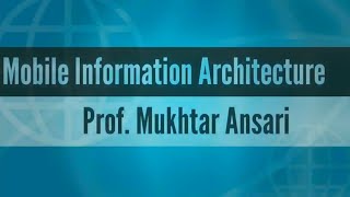Mobile Information Architecture | INTERFACE DESIGN FOR MOBILE DEVICES