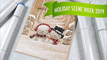 Color a Snowy Walk in Copic Markers