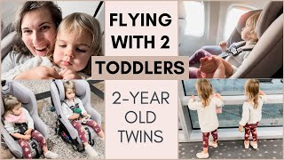 FLYING WITH TWIN 2YEAROLDS | HOW TO TRAVEL WITH TODDLERS | FLYING WITH NUNA RAVA CAR SEATS