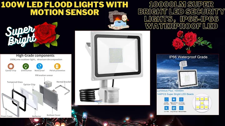 100W LED Flood Lights || Motion Sensor || 10000LM Super Bright LED Security Lights