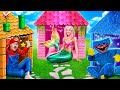 One Colored House Challenge! Mermaid vs HUGGY WUGGY vs MARIO!