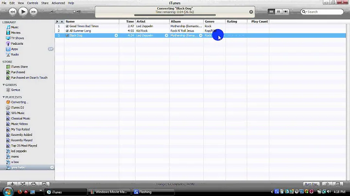 how to put itunes music on windows movie maker