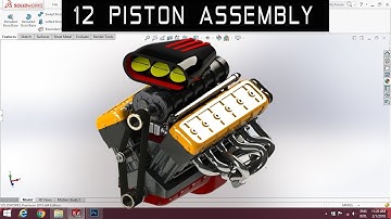 V12 ENGINE Part 12 | Piston Assembly | Solidworks Tutorial | 1080p 🚗😎