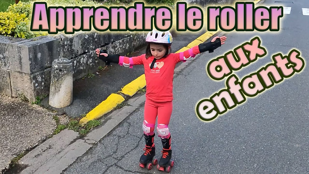 Apprendre à patiner & faire du roller QUAD à son enfant dans la rue.  Avancer première fois débutant. 