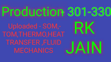 Lecture  11 || 30 questions (301-330) of Production from RK Jain