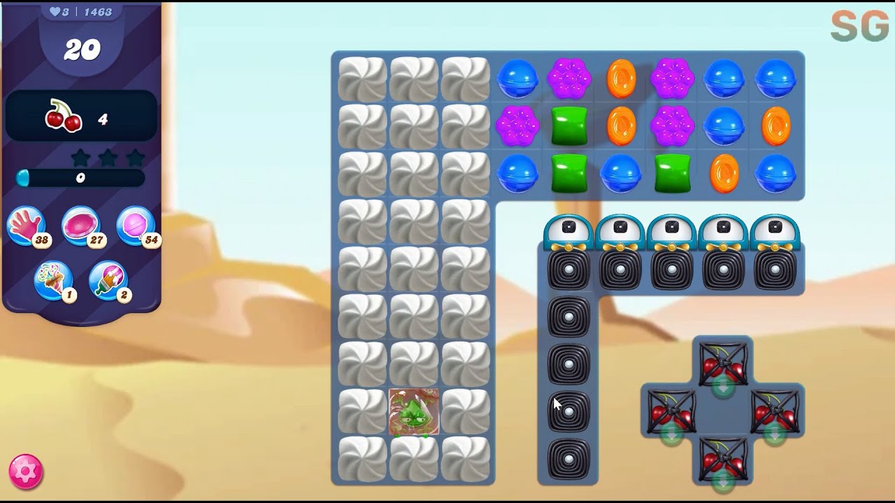Candy Crush Saga Level 1463 (No Boosters) - YouTube