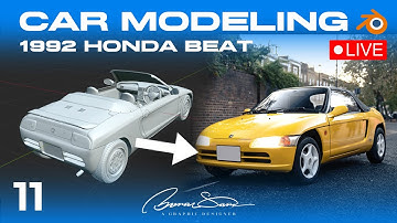 Blender 3D Car Modeling - Part 11 -  1992 HONDA BEAT #blender #blender3d #modeling