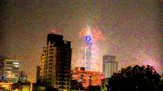 2014.12.31 Taipei-101 2014-2015跨年煙火 台北彩虹河濱公園角度