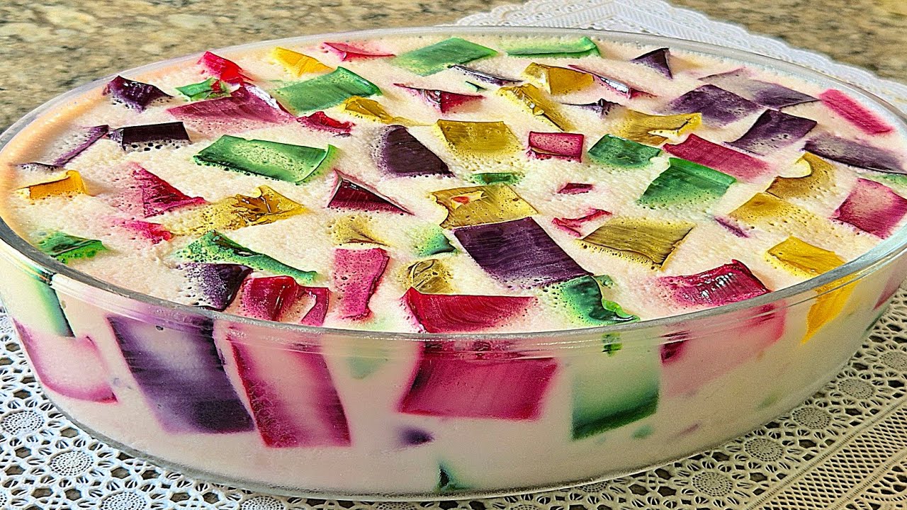 GELATINA COLORIDA um SABOR DIFERENTE  a cada colherada RECEITA DE NATAL