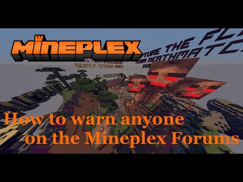 How to Warn Anyone on the Mineplex Forums