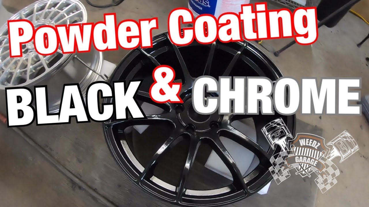 Powder Coating Prismatic Powders Gloss Black Super Chrome Youtube