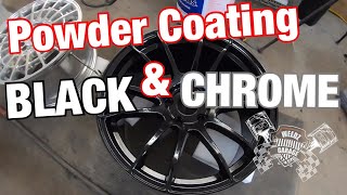 Powder Coating Prismatic Powders Gloss Black & Super Chrome