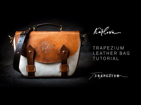 leather trapezium bag