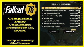 Completing Daily Challenges For December 12, 2024 - Fallout 76 Daily Challenge Guide
