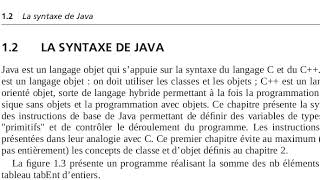 La syntaxe de JAVA