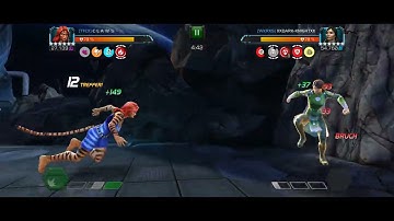 MCOC AW R4 Tigra vs. R4 Sersi, hazard shift Mini Boss