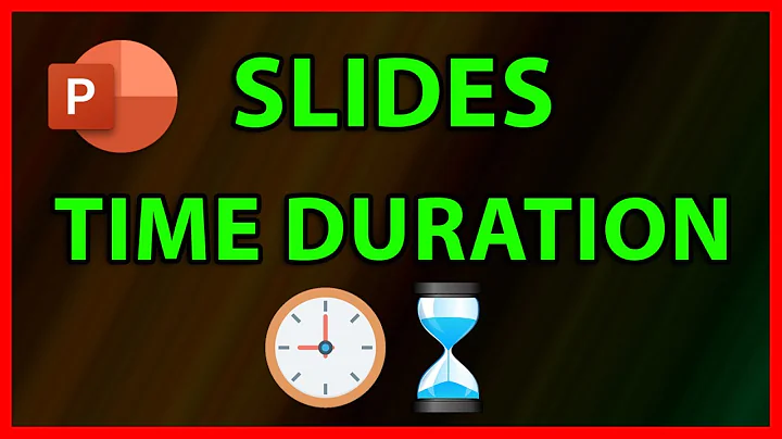 How to set the time / duration between slides on Powerpoint 2019