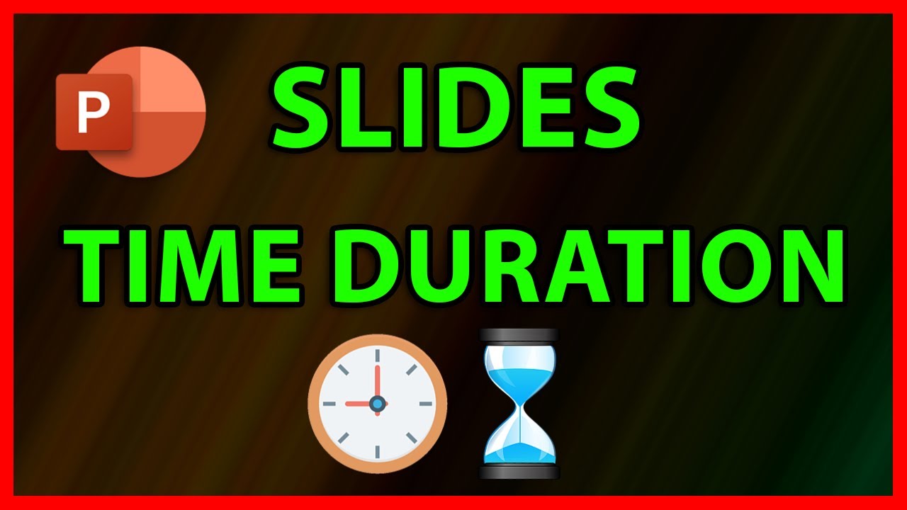 time per slide in presentation
