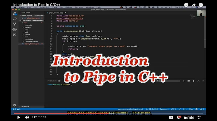 Introduction to Pipe in C/C++ | Software Coding Tutorials Channel