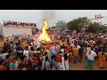 Telangana big big holi  thousands of banjaras holi grand celebration krishna thanda gurrapu thanda