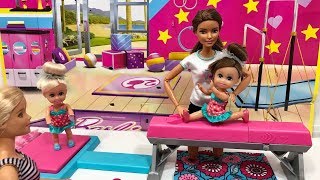 barbie gymnastics set haley and ally go to the gym