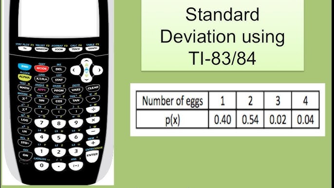 Standard Deviation Ti83 Or Ti84