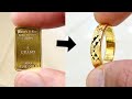 Making a Ring from a Gold Bar | Jewelry Making | Ring Making | How it&#39;s Made | Hand made Ring| 4K