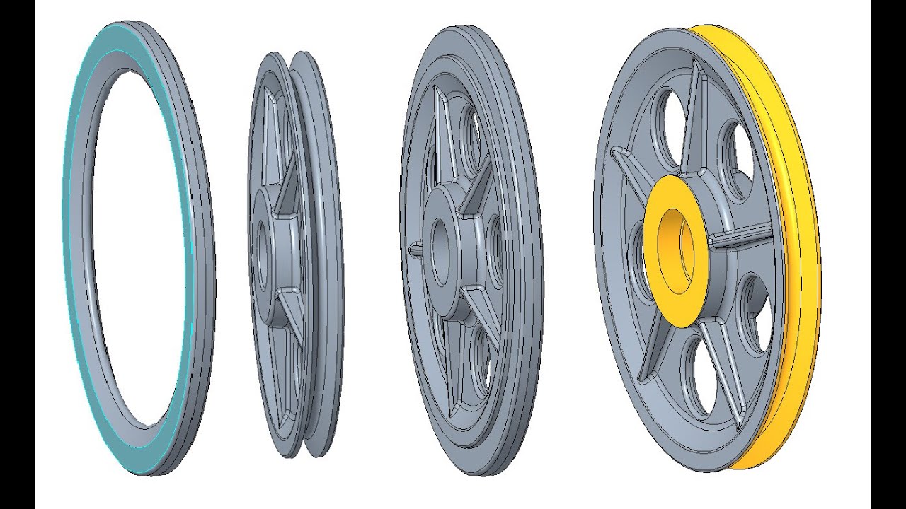 Creating a casted wire rope sheave with Creo 7 and multibody part