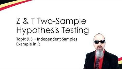 9.3 Two-Sample z and t Independent Samples Example In R