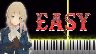 Violet Evergarden Across the Violet Sky Easy Piano Tutorial + Piano Sheets