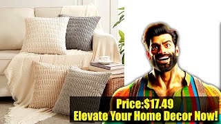 Buy Fancy Homi 4 Packs Neutral Decorative Throw Pillow Covers 18x18 Inch for Living Room Couch Bed