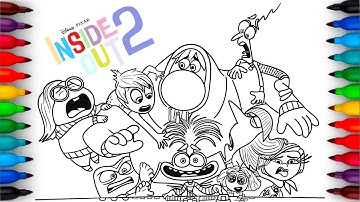 Inside Out 2 Coloring Page | How to COLOR all Characters Emotion | NCS